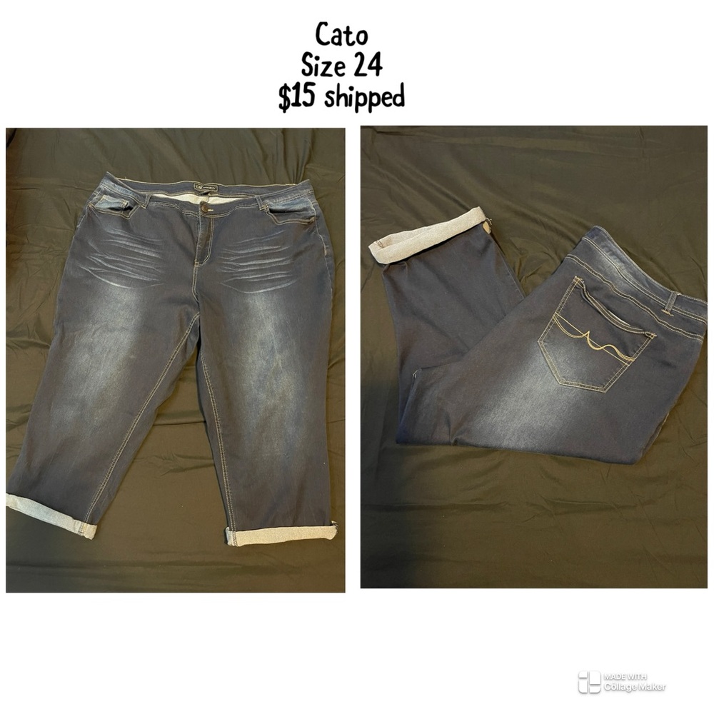Cato Blue Denim Capris